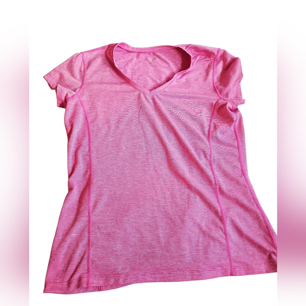 Pink V-Neck T-Shirt Danskin Size Medium